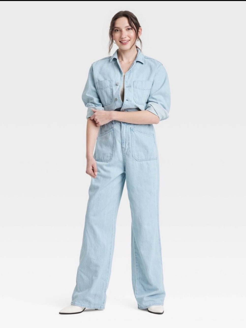Women Denim Baggy Jumpsuit - Universal Thread NWT